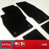 es. set tappetini  MTM Plus neri - bordo nero cotone antiscivolo - battitacco moquette nera