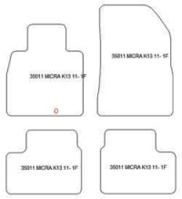 Tappetini auto per Nissan Micra (K13) 2010-02.2017