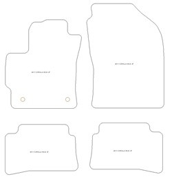 Tappetini per Toyota Corolla XII (E210) Hatchback (anche Hybrid) 2024-