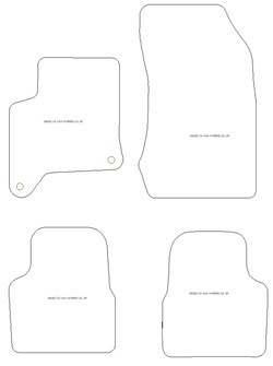 Tappetini gomma EVA per Citroen C4 III Hybrid 2025-