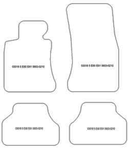 Tappetini auto per BMW Serie 5 (E61) Touring 06.2004-2010