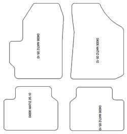 Tappetini auto per Chevrolet Matiz (M200) 2005-2010