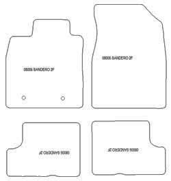 Tappetini per Dacia Sandero I / Sandero Stepway 06.2008-11.2012 MTM One