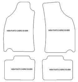 Tappetini auto per Fiat Punto Cabrio 1994-1999