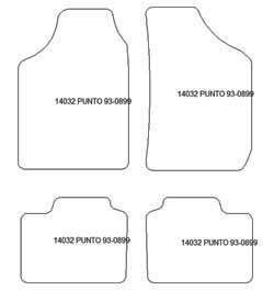 Tappetini auto per Fiat Punto I (176) 1993-08.1999