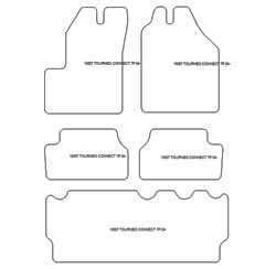 Tappetini per Ford Connect Tourneo 7 posti 03.2004-2013 MTM One