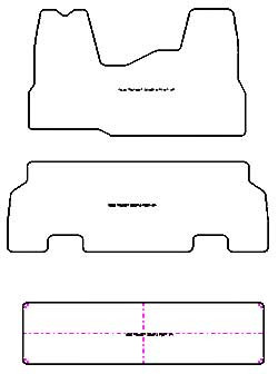 Tappetini per Ford Transit 9 posti 2007-2013 MTM One