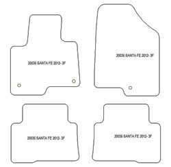 Tappetini per Hyundai Santa Fe III 5 posti 2012-2019 MTM One