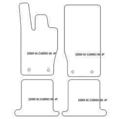 Tappetini auto per Jaguar XK Cabrio 05.2006-2015