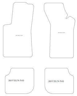 Tappetini auto per Lancia Delta I 1979-1993