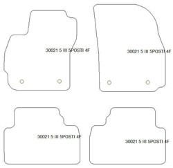 Tappetini per Mazda 5 III 5 posti 10.2010- MTM One