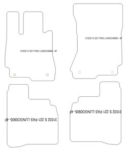 Tappetini auto per Mercedes Classe S (W221) 07.2005-06.2013