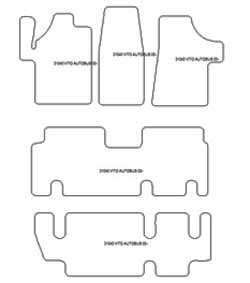 Tappetini auto per Mercedes Vito autobus 08.2003-2014