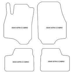 Tappetini auto per Opel Astra G Cabrio 1998-2009