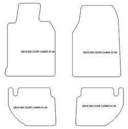 Tappetini auto per Porsche 968 cabrio / coupe 1991-1995