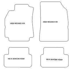 Tappetini auto per Renault Megane III 11.2008-01.2016