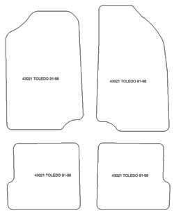 Tappetini auto per Seat Toledo I (1L) 1991-1998