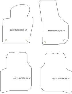 Tappetini per Skoda Superb II (3T) 06.2008-04.2015 MTM One
