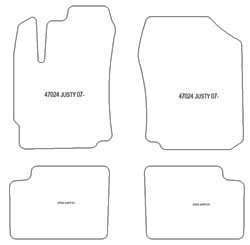 Tappetini auto per Subaru Justy IV 09.2007-2011