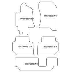 Tappetini auto per Subaru Tribeca (B9) 7 posti 2005-2014