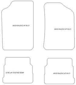 Tappetini per Suzuki Baleno 4 porte 1996-2001 MTM One