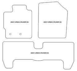 Tappetini per Toyota Urban Cruiser 2WD 04.2009-2014 MTM One