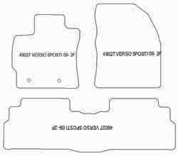 Tappetini per Toyota Verso 5 posti 2009- MTM One