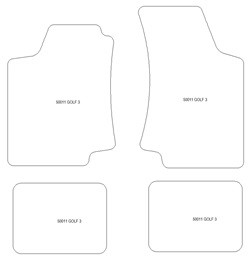 Tappetini auto per Volkswagen Golf 3 (1H) 1992-1997