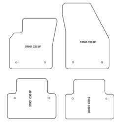 Tappetini auto per Volvo C30 2006-12.2012