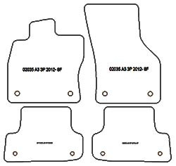 Tappetini auto per Audi A3 (8V) 3 porte 10.2012-03.2020