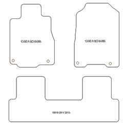 Tappetini per Honda CR-V IV 10.2012-09.2018 MTM One