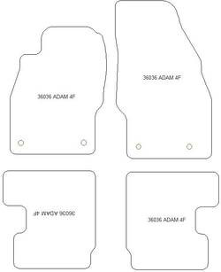 Tappetini auto per Opel Adam 2013-
