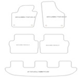 Tappetini per Seat Alhambra II 7 posti 09.2010-03.2022 MTM One
