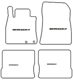 Tappetini auto per Nissan Note (E12) 10.2013-