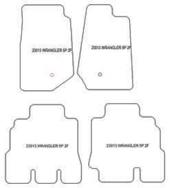 Tappetini per Jeep Wrangler 5 porte 1987-2007 MTM One