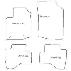 Tappetini auto per Peugeot 108 07.2014-11.2021