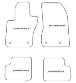 Tappetini auto per Jeep Renegade (anche e-Hybrid / 4xe Plug-in Hybrid) 2014-