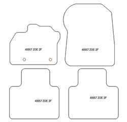 Tappetini auto per Renault Zoe 2013-05.2019