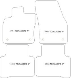 Tappetini auto per Volkswagen Touran 09.2015-