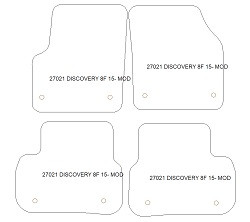 Tappetini auto per Land Rover Discovery Sport (L550) 2015-2019