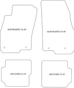 Tappetini auto per Fiat Punto 2013-