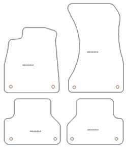 Tappetini auto per Audi A4 (B9) 11.2015-09.2019