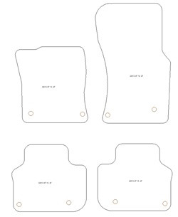 Tappetini auto per Jaguar XF (X260) 09.2015-