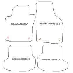 Tappetini auto per Volkswagen Golf 6 Cabrio 2011-2016