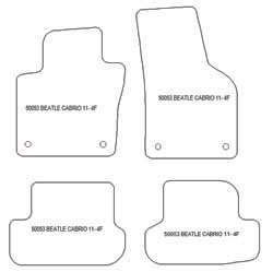 Tappetini auto per Volkswagen New Beetle Cabrio 2011-