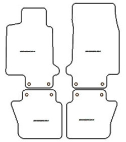 Tappetini auto per Maserati GranCabrio 2010-