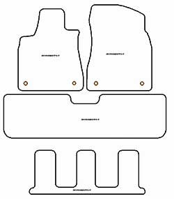 Tappetini per Lexus RX 7 posti 2018-09.2022 MTM One