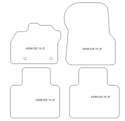 Tappetini auto per Renault Zoe 2019-