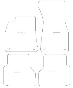 Tappetini auto per Audi A6 (C8) 2018-
