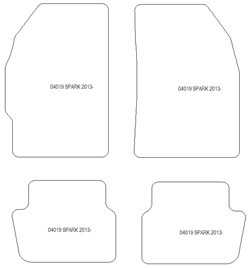 Tappetini auto per Chevrolet Spark 2013-2015 one